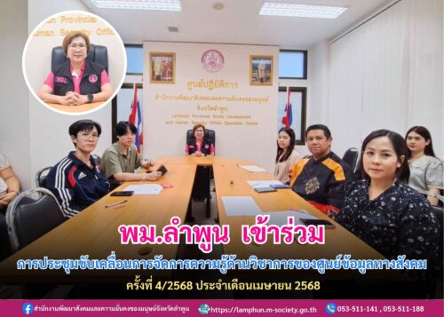 เข้าร่วมการประชุมขับเคลื่อนการจัดการความรู้ด้านวิชาการของศูนย์ข้อมูลทางสังคม ครั้งที่ 4/2568 ประจำเดือนเมษายน 2568